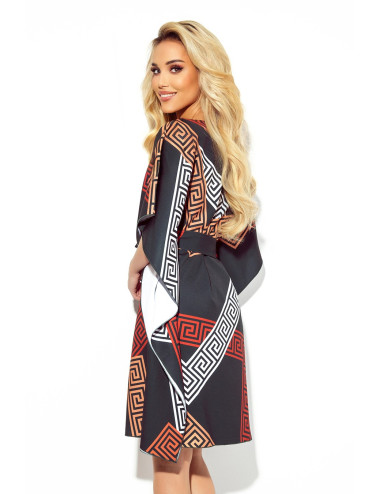 SOFIA Robe papillon avec lien à la taille - motif GREC 