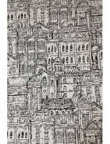 Une cape chaude avec capuche et poches - motif CITY 