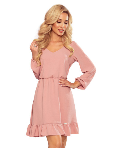 BAKARI Robe aérienne avec un décolleté - ROSE POUDRE 