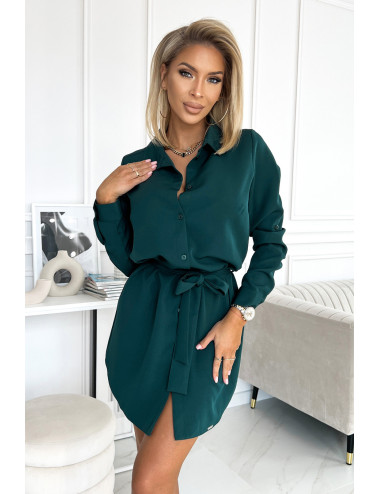 Robe chemise à boutons - VERT BOUTEILLE 