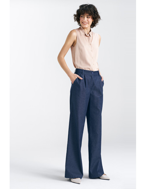 Spodnie jeansowe, wide leg - denim 