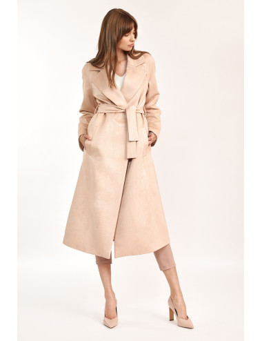 Manteau beige oversize 