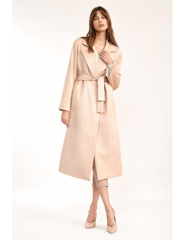 Manteau beige oversize 