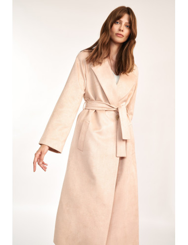 Manteau beige oversize 