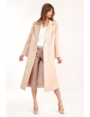 Manteau beige oversize 