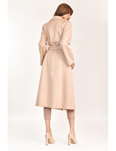 Manteau beige oversize 