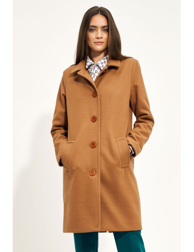 Manteau marron avec ajout de laine 