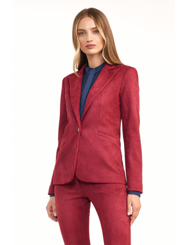 Veste simple boutonnage bordeaux 