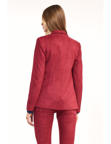 Veste simple boutonnage bordeaux 