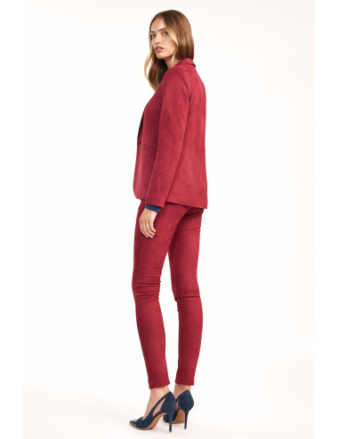 Veste simple boutonnage bordeaux 