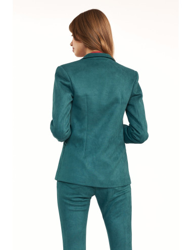 Veste verte à simple boutonnage 