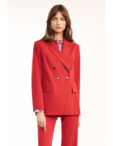 Veste rouge à double boutonnage 