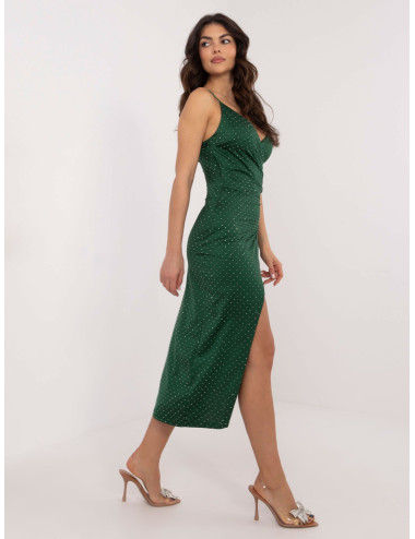 Robe de cocktail midi vert...