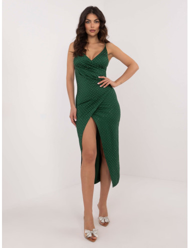 Robe de cocktail midi vert...