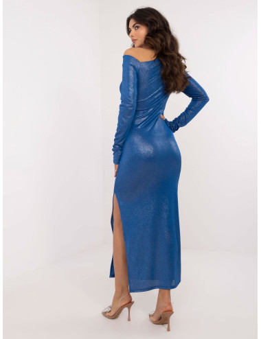 Robe de soirée longue bleu...