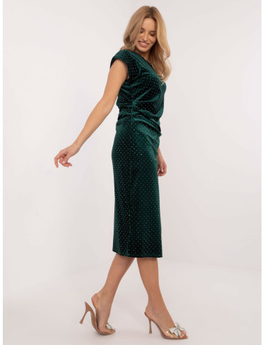 Robe de cocktail vert foncé