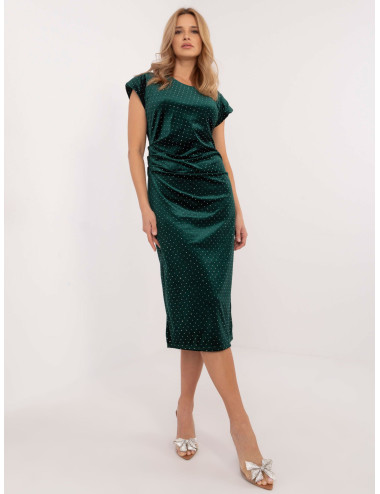 Robe de cocktail vert foncé