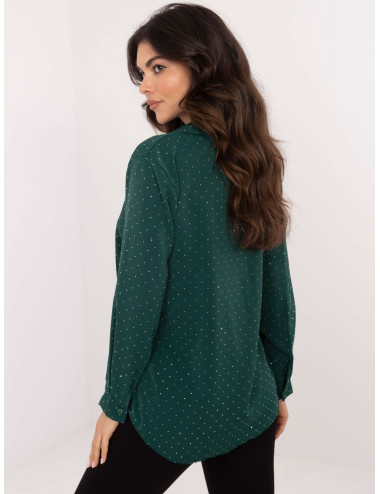 Chemise élégante vert foncé...