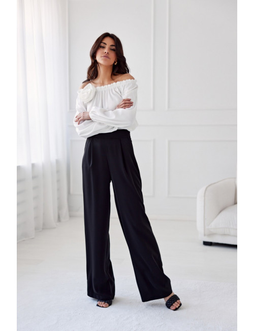 Alaya - pantalon large avec taille haute et poches