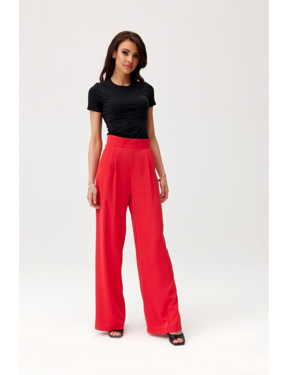 Alaya - long trousers with high waist and pockets CZE 