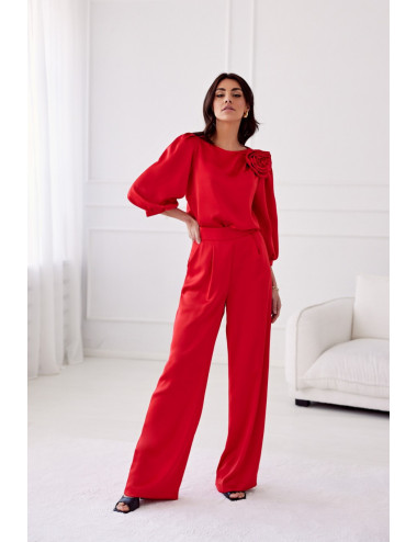 Elsa - long satin high-waist trousers CZE 