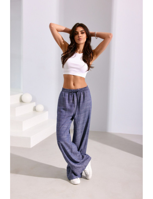 Lauren - loose fit trousers with a tied waist J02 