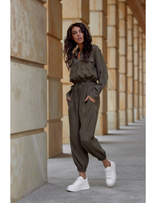 Farah - long jumpsuit with tie at the waist KHK 