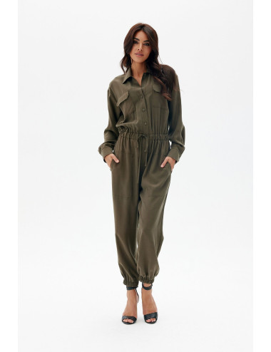 Farah - long jumpsuit with tie at the waist KHK 