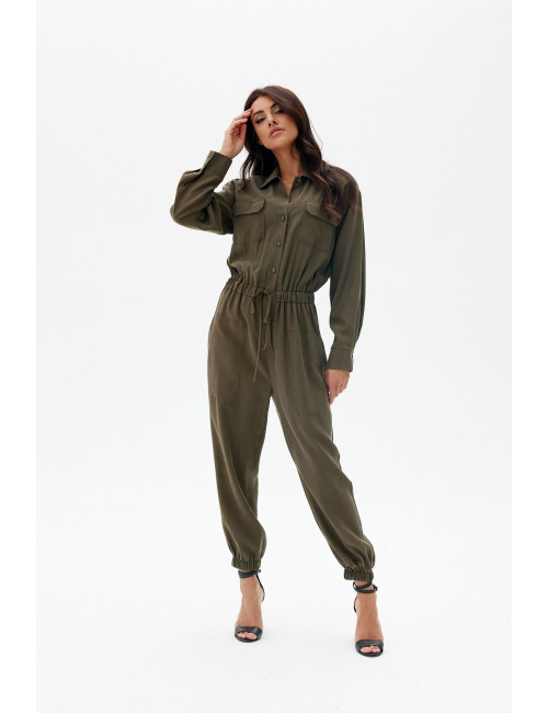 Farah - long jumpsuit with tie at the waist KHK 