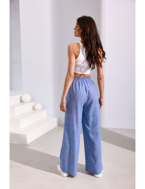 Lauren - loose fit trousers with a tied waist J01 