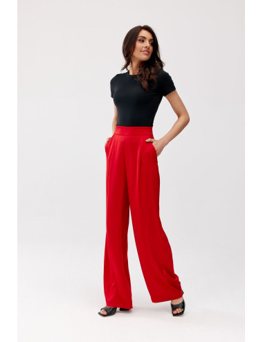 Elsa - long satin high-waist trousers CZE 