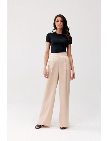 Elsa - long satin high-waist trousers BEZ 