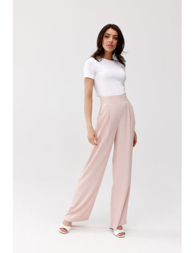 Alaya - long trousers with high waist and pockets ROZ 