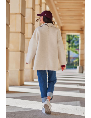 Camila -  long sheepskin jacket with pockets EKR 