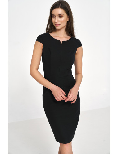 Robe crayon noire sous le genou 