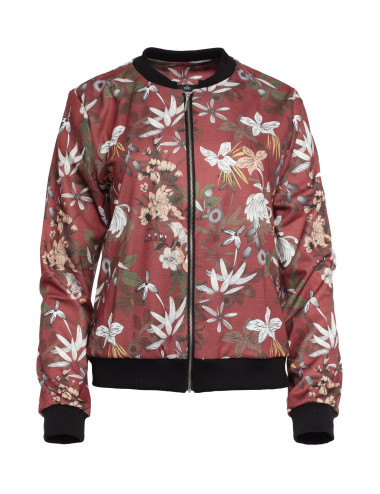 Bomber bordeaux à fleurs 