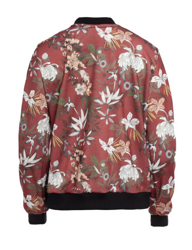 Bomber bordeaux à fleurs 