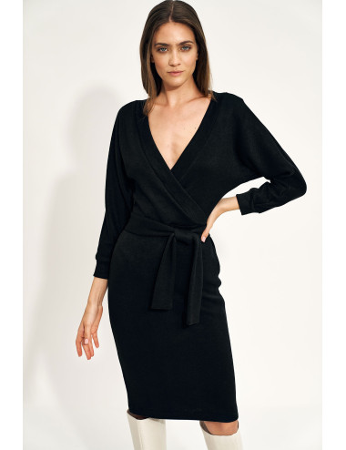 Robe portefeuille noire 