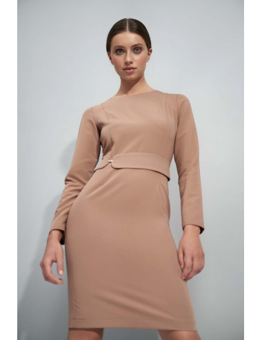 Robe crayon couleur caramel 