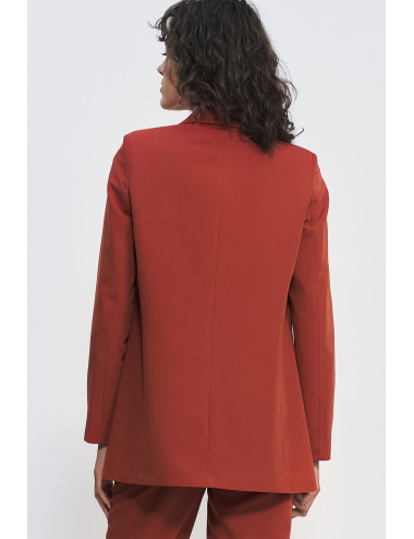 Veste classique rouge déboutonnée 