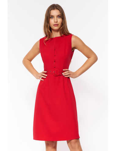 Robe sans manches élégante rouge 