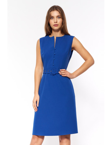 Robe sans manches élégante bleu 