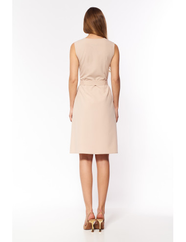 Robe sans manches élégante beige 