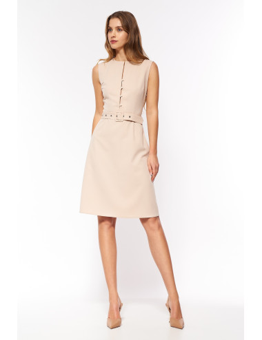 Robe sans manches élégante beige 