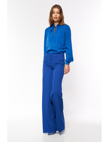 Pantalon palazzo bleu 