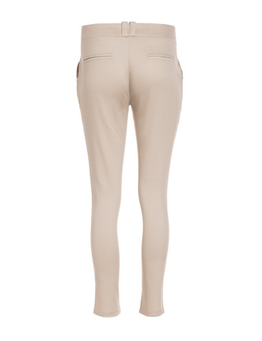 Pantalon beige ajusté pour femme 