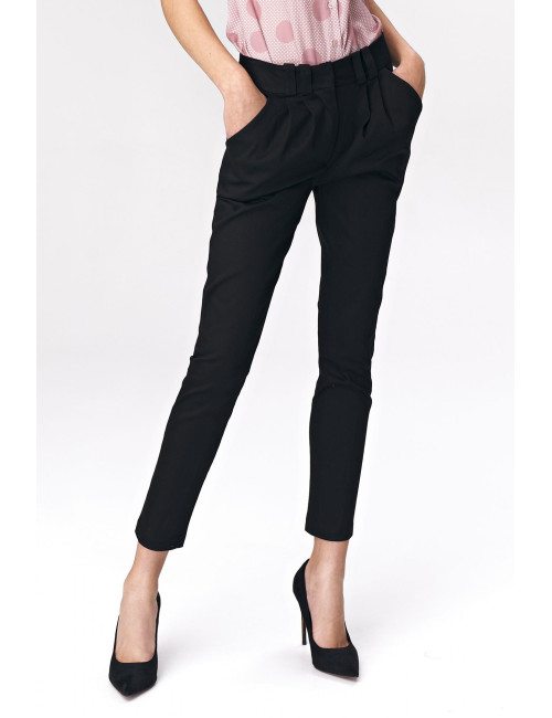 Pantalon femme noir fuselé 