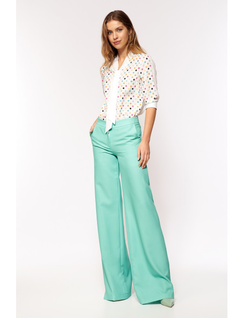 Pantalon palazzo egg marine 