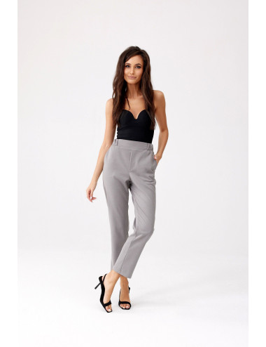 Jones - pantalon de costume taille haute pour femme gris 