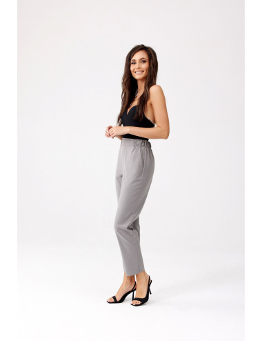 Jones - pantalon de costume taille haute pour femme gris 